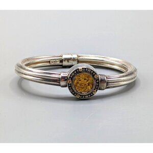 Tagliamonte Roman Intaglio Seal Bracelet Gold Sterling Silver 925 14K Italy